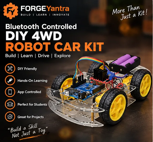 Bluetooth Controlled DIY 4WD Robot Car Kit